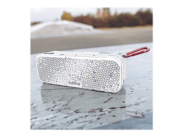 Hama "PowerBrick 2.0" - Høyttaler - for bærbar bruk - trådløs - Bluetooth 5.1 - hvit Hvit