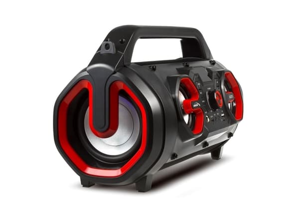 Audiocore AC875 Bazooka bärbar Bluetooth-högtalare Boombox 30W (20W + 5Wx2) IPX4 stänkskyddad / radio / microSD / Aux-In / USB / belysning / mikrofon