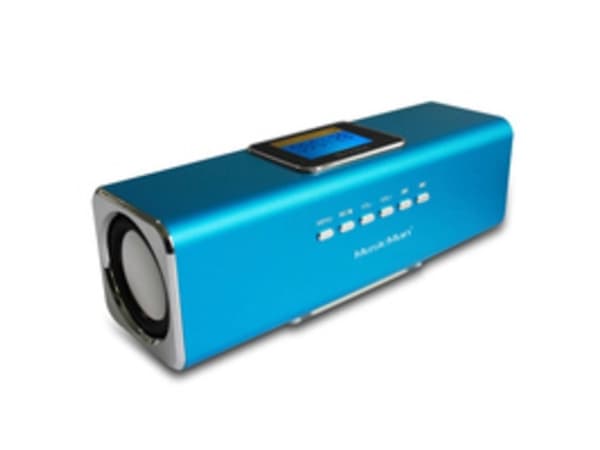 Music Man MA Display blå Minihögtalare AUX, FM-radio, SD, bärbar, USB Blå (metallisk)