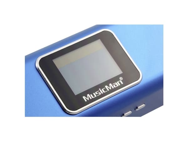 Music Man MA Display blau Mini højttalere AUX, FM radio, SD, Bærbar, USB Blå (metallic) Blå