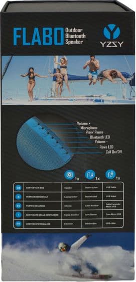 Speaker YZSY YZSY bluetooth speaker, FLABO, 2x5W, volume control, blue, Bluetooth + USB connector