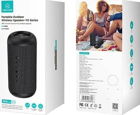 Usams USAMS Speaker YX Series Bluetooth 5.0 10W Portable Outdoor Wireless Speaker YX8YG01 (US-YX008)