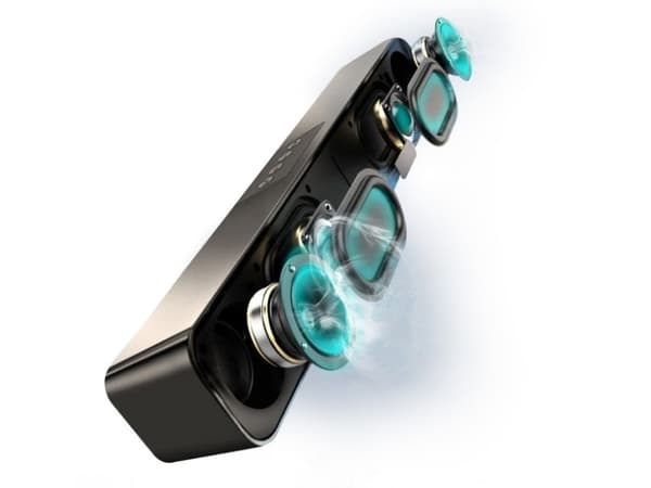 C-TECH SPK-06, 10 W, 10 W, Sort, Ledning & Trådløs, 375 mm, 55 mm