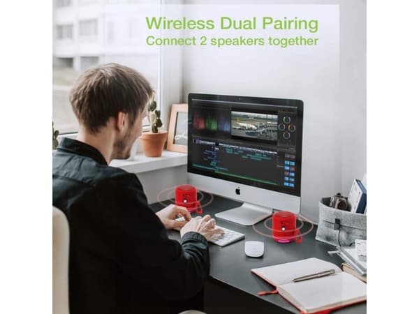 Techly ICASBL94RE, 5,2 cm, 5 W, 120 - 20000 hz, 4 O, 90 dB, Kabel & Trådlös