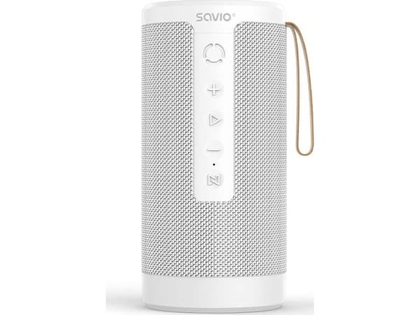 Savio BS-032 portable bluetooth wireless speaker 10W white, 1-veis, 1.0 kanaler, Ledning & Trådløs, 10 W, Hvit