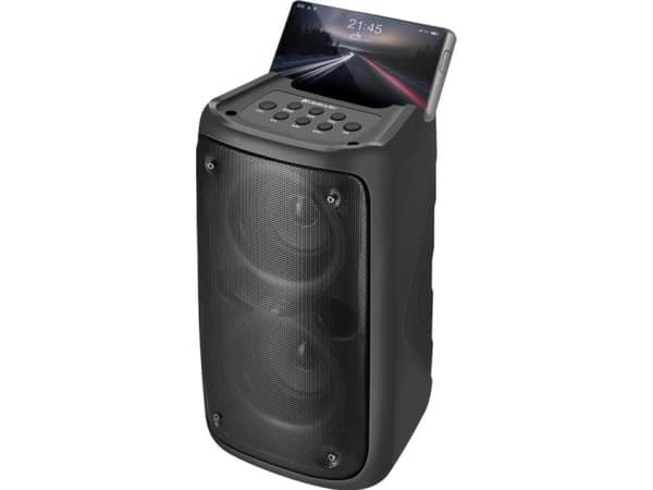 Defender bærbar høyttaler BOOMER 20 Bluetooth 20W MP3/FM/SD/USB/AUX/TWS/LED/MIC KARAOKE svart