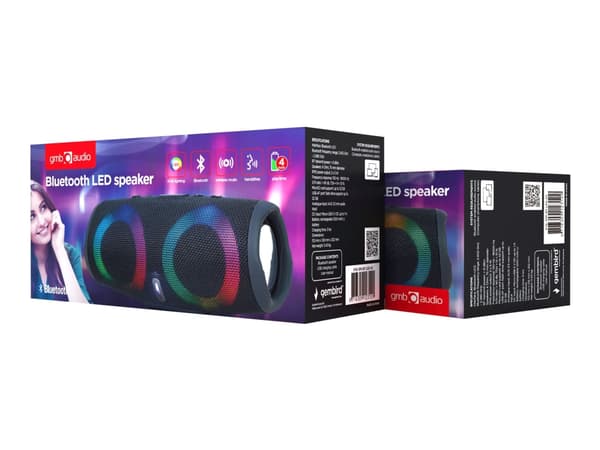 GMB Audio SPK-BT-LED-02 - Høyttaler - for bærbar bruk - trådløs - Bluetooth