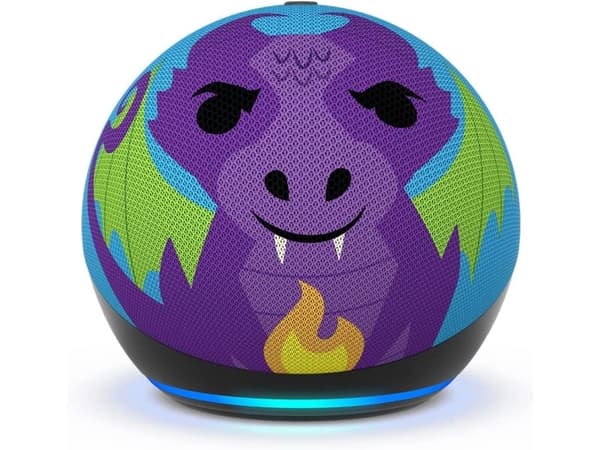 Amazon Echo Dot Kids (5.Gen), Amazon Alexa, Pyöreä, Monivärinen, Saksa, Englanti, Espanja, Ranska, Italia, Android, Fire OS, 4,4 cm