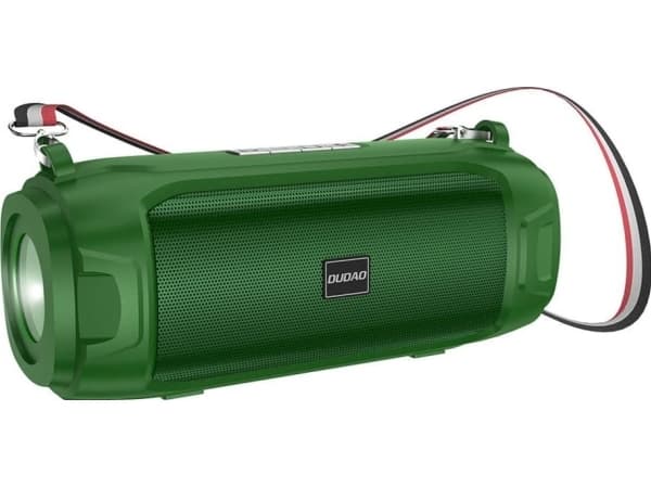 Dudao Wireless Bluetooth 5.0 Speaker 5W 1200mAh FM Radio Solar Panel Green (Y1XS Green)