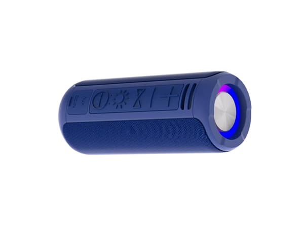 Denver BTV-213BU, 100 W, Trådlös, Bärbar monohögtalare, Blå, Silver, Cylinder, Violett