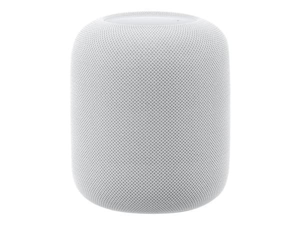 Apple HomePod, Apple Siri, Cylinder, White, Fabric, Home app and HomeKit, Siri, VoiceOver, Intercom transcriptions, Touch Accommodations, Multi