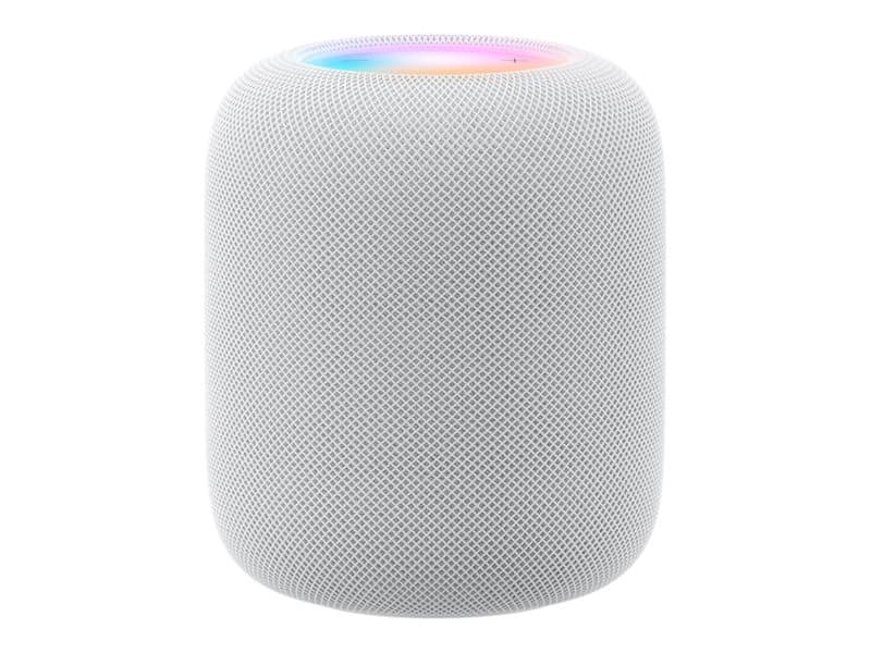 HomePod, Siri, Cylinder, Hvit, Stoff, Home app and HomeKit, Siri, VoiceOver, Intercom transcriptions, Touch Accommodations, Multi