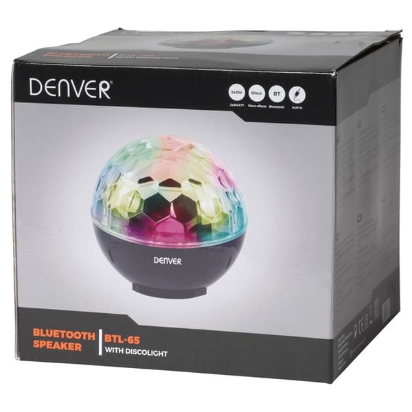 Denver Bluetooth-høyttaler med lys