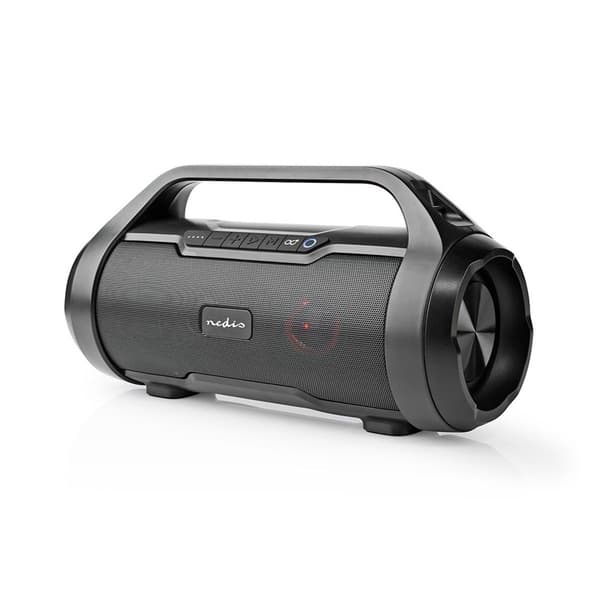 Nedis Bluetooth® Party Boombox | 6 timmar | 2.0 | 120 W | Uppspelning av media: AUX / Micro SD / USB | IPX5 | Synkroniseringsbar | Bärhandtag | Festlj
