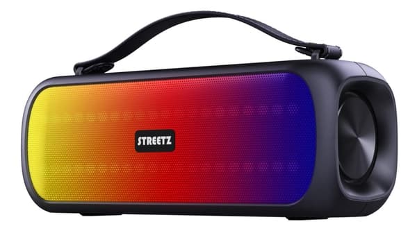 STREETZ BT Boombox 2x 7.5 W, IPX5, AUX, USB flash, LED, black