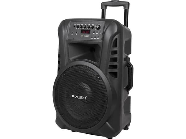 Azusa aktiv högtalare (med 2 trådlösa mikrofoner, SD, Bluetooth, USB) 12" 40W