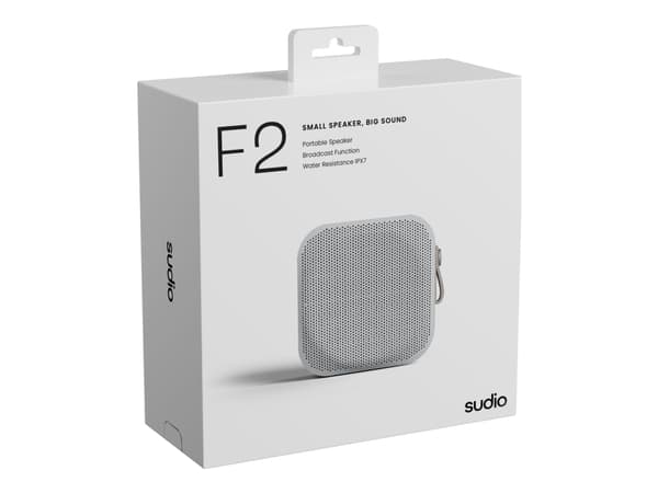 Sudio F2 - Högtalare - för bärbar användning - trådlös - Bluetooth - 40 Watt - vit Vit