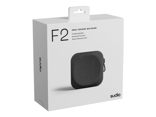 Sudio F2 - Högtalare - för bärbar användning - trådlös - Bluetooth - 40 Watt - svart Svart