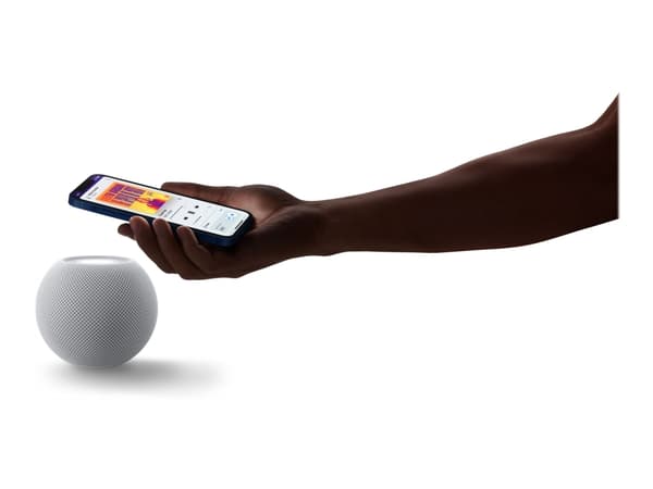 Apple HomePod mini, Apple Siri, Pyöreä, Valkoinen, Koko alue, Kosketus, Langaton