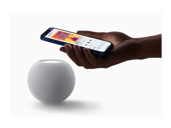 Apple HomePod mini, Apple Siri, Pyöreä, Valkoinen, Koko alue, Kosketus, Langaton