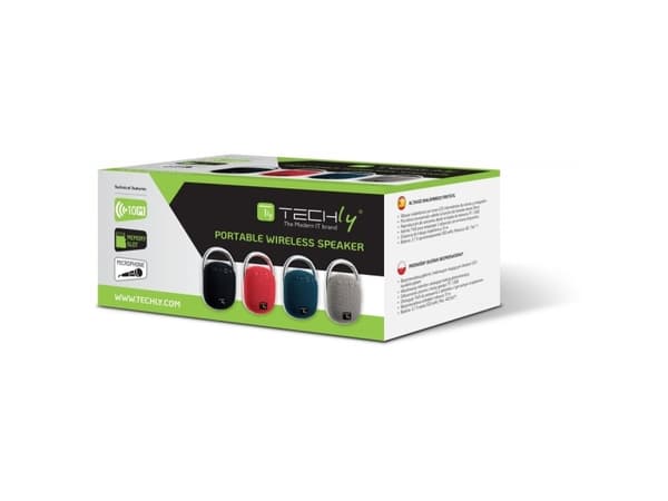 Techly ICASBL321BL, 4,5 cm, 5 W, 120 - 20000 hz, 4 O, 90 dB, Kabel & Trådlös