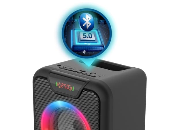 Manta SPK816, 30 W, 100 - 18000 hz, Trådlös, Bärbar monohögtalare, Svart, Tower