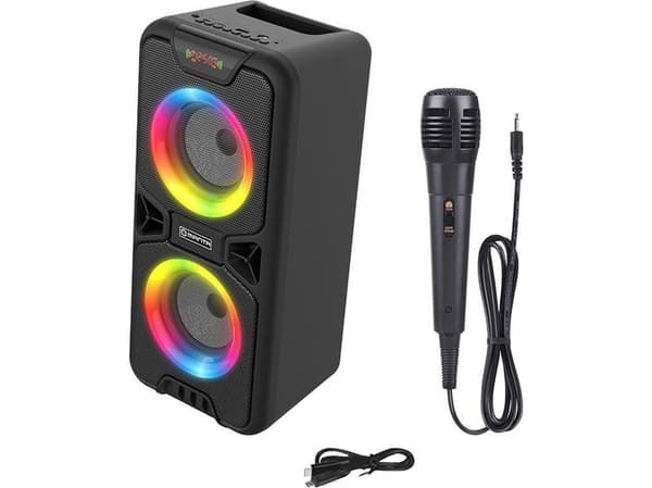 Manta SPK816, 30 W, 100 - 18000 Hz, Trådløs, Bærbar monohøyttaler, Sort, Tower
