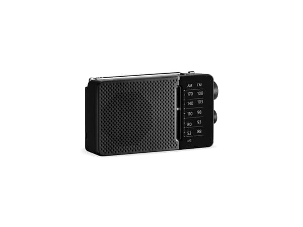 Sangean SR-36, Portable, AM, FM, 8 O, 6.35 mm (0.25"), Black, Alkaline