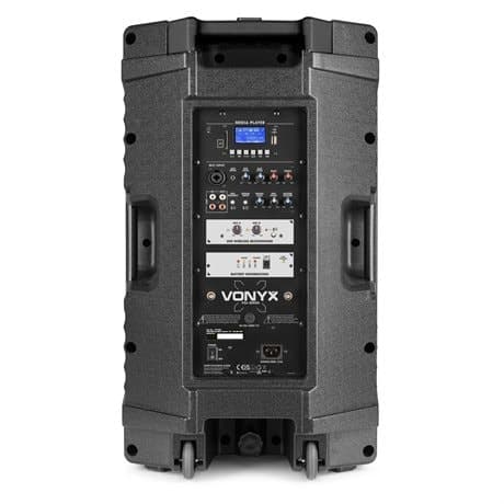 Vonyx VSA700-BP bärbar högtalare 15" m. Bluetooth och trådlös mikrofon + headset - 1000W Peak effekt