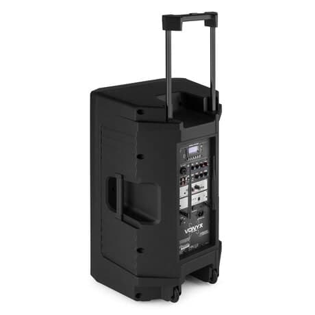 Vonyx VSA700 ABS 15" mobil högtalare med Bluetooth och 2 x trådlösa handmikrofoner