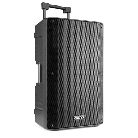 Vonyx VSA700 ABS 15" mobil högtalare med Bluetooth och 2 x trådlösa handmikrofoner