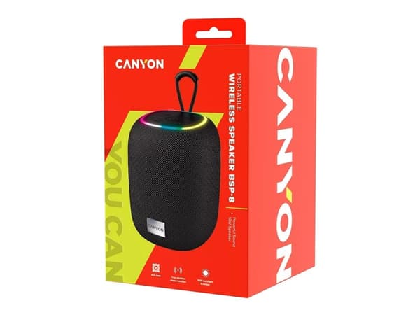 Canyon BSP-8 - Høyttaler - for bærbar bruk - trådløs - Bluetooth - USB - 10 watt - svart