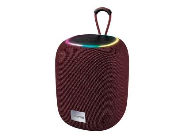 Canyon BSP-8 - Högtalare - för bärbar användning - trådlös - Bluetooth - USB - 10 Watt - bourgogne Burgundisk