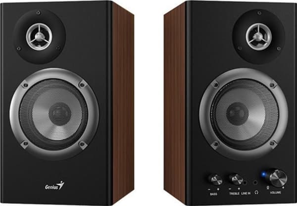 Datahøyttalere Glosniki komputerowe Genius-høyttalere SP-HF1200B, 2.0, 36W, brun, volumkontroll, drawenia, 40Hz-20kHz
