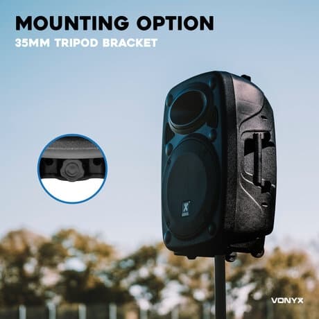 Vonyx Verve38 högtalare med Bluetooth och trådlösa mikrofoner - 800W Peak Effekt
