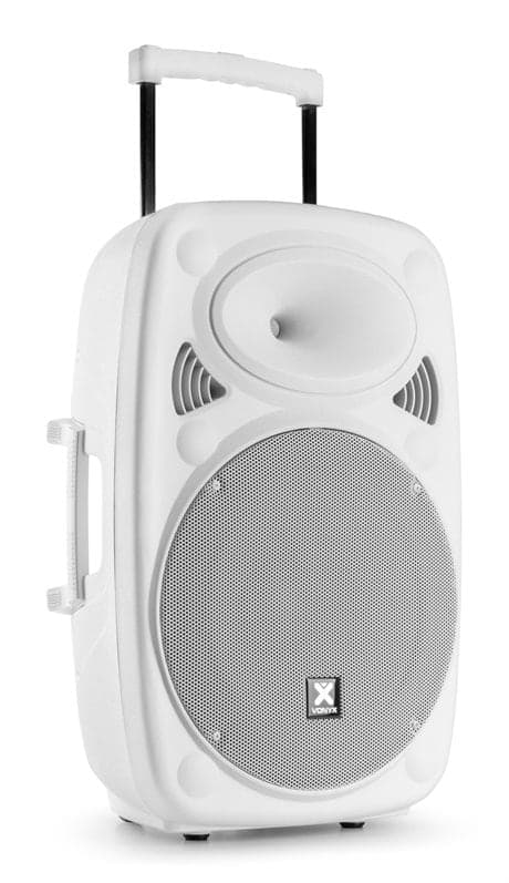 Vonyx Verve mobilt ljudsystem med Bluetooth och trådlösa mikrofoner - 1000W Peak Effekt/400W RMS- Vit