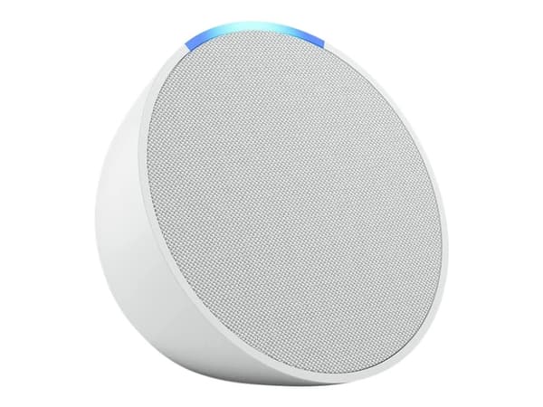 Amazon Echo Pop, Amazon Alexa, Pyöreä, Valkoinen, Android, Fire OS, iOS, 4,95 cm, Painikkeet
