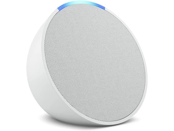 Amazon Echo Pop, Amazon Alexa, Pyöreä, Valkoinen, Android, Fire OS, iOS, 4,95 cm, Painikkeet