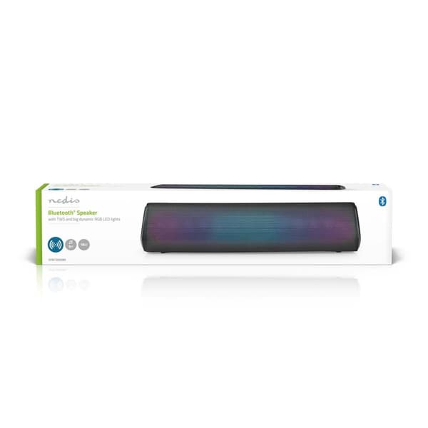 Nedis Bluetooth® Speaker | Maksimal batteritid: 6 timer | Bord design | 18 W | Stereo | Innebygd mikrofon | Linkable | Sort