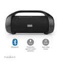 Miniatyrbilde 9 av 11: Nedis Bluetooth® Party Boombox | 9.5 timer | 2.1 | 120 W | Media avspilling: AUX / USB | IPX5 | Linkable | Bære håndtak | Party lys | Sort
