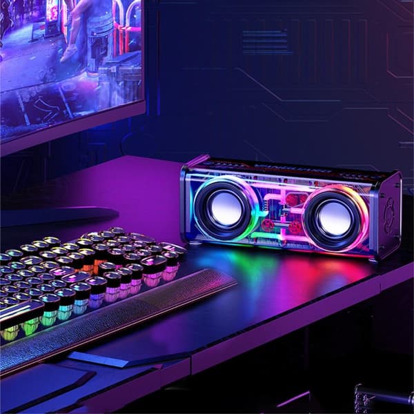 Bluetooth 5.3 Dual Horn RGB Light Trådlös subwoofer Högtalare