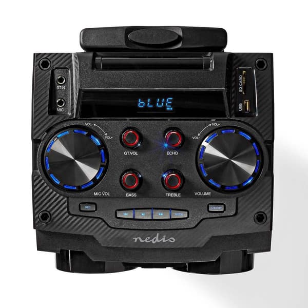 Nedis Bluetooth® Party Speaker | Maximal batteritid: 6.5 timmar | 120 W | Bärhandtag | Festljus | Equalizer | Svart