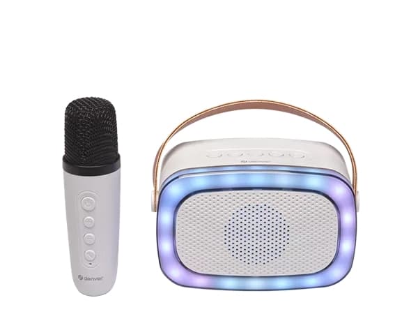 Denver BTM-610, 10 W, Trådløs, USB Type-A, USB Type-C, Hvit, Knapper, Multi Hvit