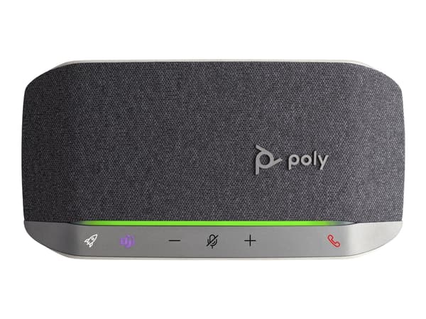 Poly Sync 20 - Smart høyttalertelefon - Bluetooth - kablet, trådløs - USB-A - sølv - Certified for Microsoft Teams