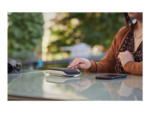 Poly Sync 20 - Smart høyttalertelefon - Bluetooth - kablet, trådløs - USB-A - sølv - Certified for Microsoft Teams