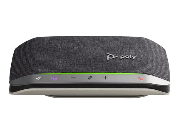 Poly Sync 20 - Smart høyttalertelefon - Bluetooth - kablet, trådløs - USB-A - sølv - Certified for Microsoft Teams