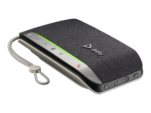 Poly Sync 20 - Smart høyttalertelefon - Bluetooth - kablet, trådløs - USB-A - sølv - Certified for Microsoft Teams