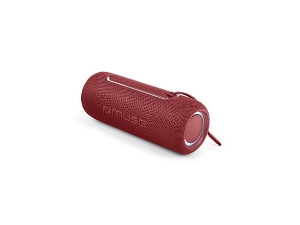 Muse M-780BTR, 20 W, Trådlös, 10 m, USB Type-C, Röd, Cylinder