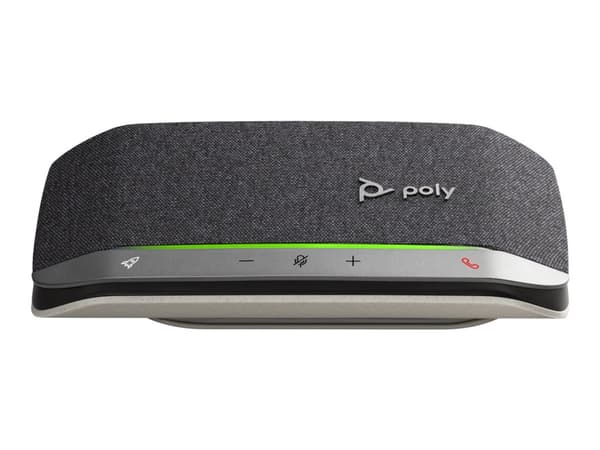 Poly Sync 20+ - Smart högtalartelefon - Bluetooth - kabelansluten, trådlös - USB-C - silver, svart