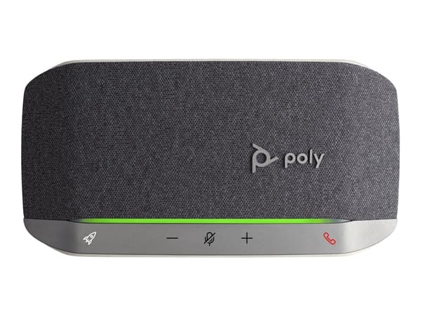 Poly Sync 20+M - Smart högtalartelefon - Bluetooth - kabelansluten, trådlös - USB-A via Bluetooth-adapter - silver - Certifierad för Microsoft-teams